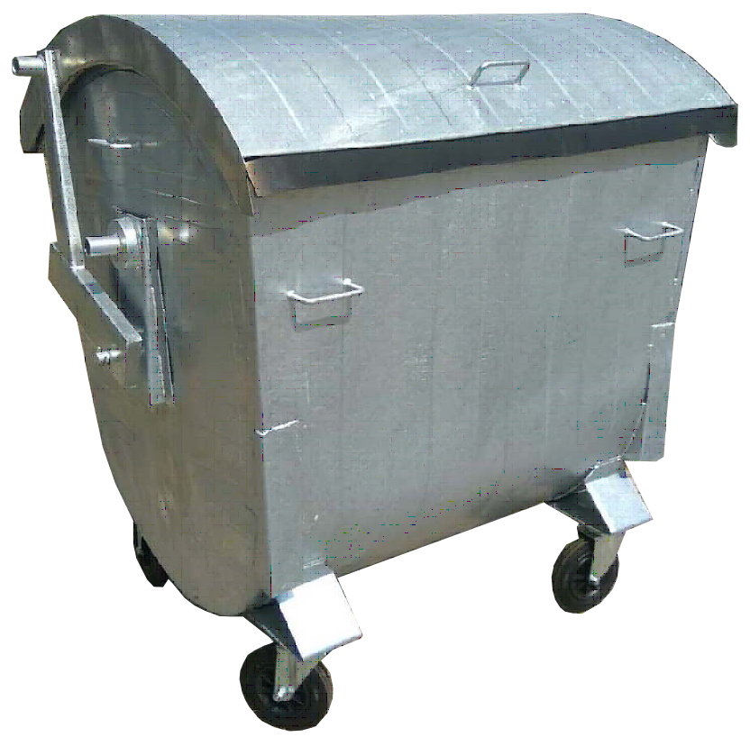 Євроконтейнер для сміття 1100 літрів металевий оцинкований (1.1м3) РЕЛАЙН